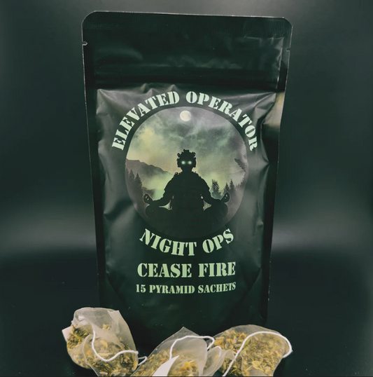 Elevated Operator- Night Ops Cease Fire Pyramid Sachet Tea Bags