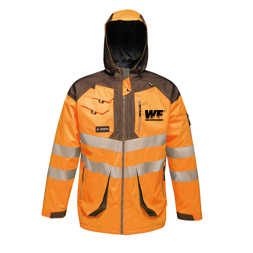 Hi-Vis Waterproof Reflective Hooded Jacket (7-10 day delivery)